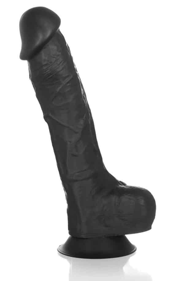 Deluxe Silikon Dildo "Big Player" (Rabenschwarz)