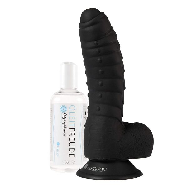 Deluxe Silikon Dildo "Edelknabe" inkl. Gleitfreude (100ml)