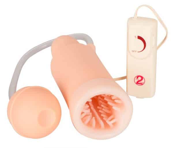 Masturbator „French Kiss“ mit Vibration und Pumpball