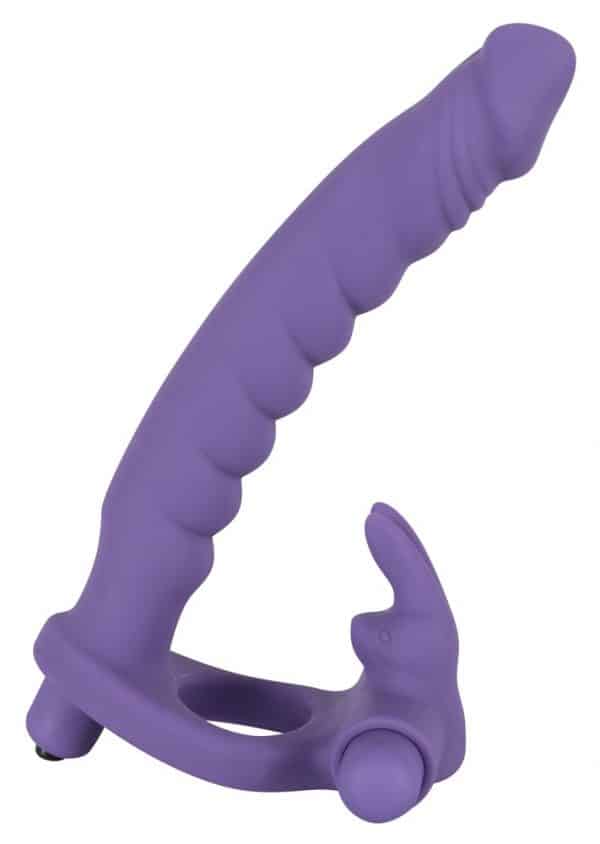 Umschnalldildo mit Vibro-Penisring „Double Delight“